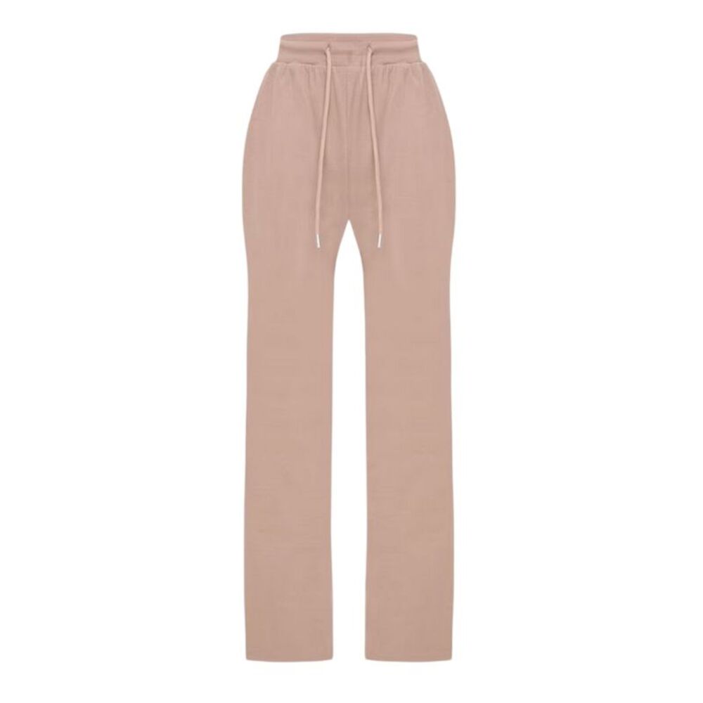 I Saw It First Womens/Ladies Ribbed Wide Leg Sweatpants / Mocha